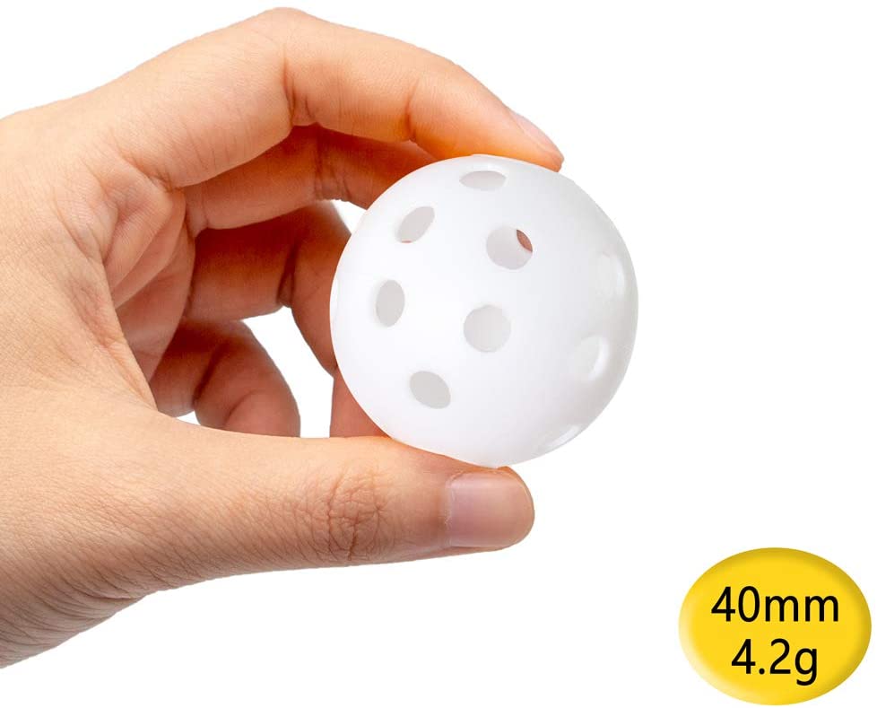 THIODOON 40mm Hollow Plastic Golf Training Balls( White )