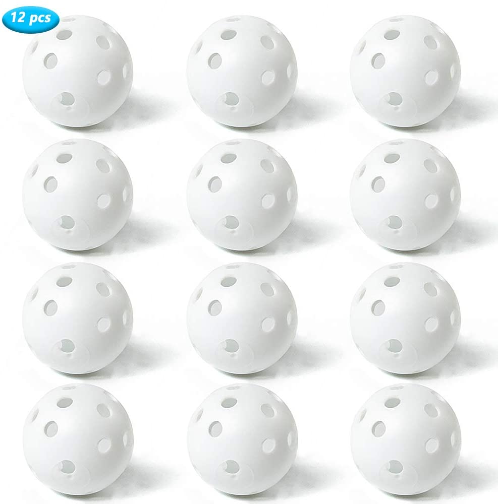 THIODOON 40mm Hollow Plastic Golf Training Balls( White )