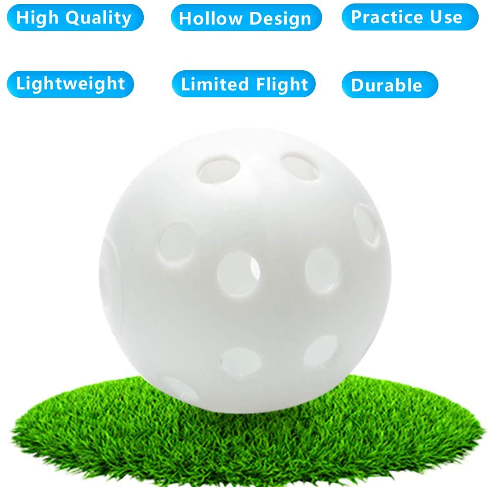 THIODOON 40mm Hollow Plastic Golf Training Balls( White )