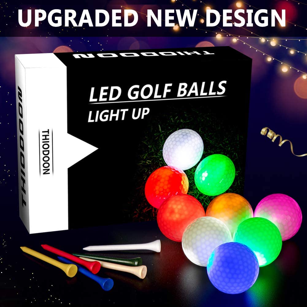 THIODOON Upgrade LED Golf Balls for Night Sports (6 Pack)