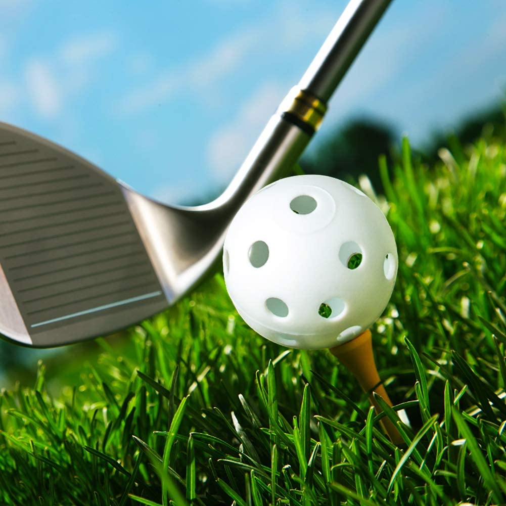THIODOON 40mm Hollow Plastic Golf Training Balls( White )