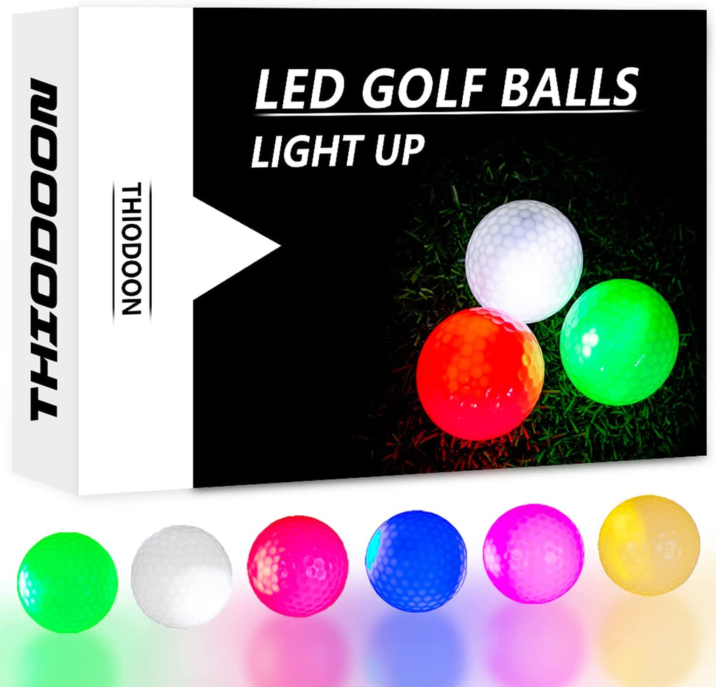 THIODOON  LED Golf Balls for Night Sports (6 Pack)