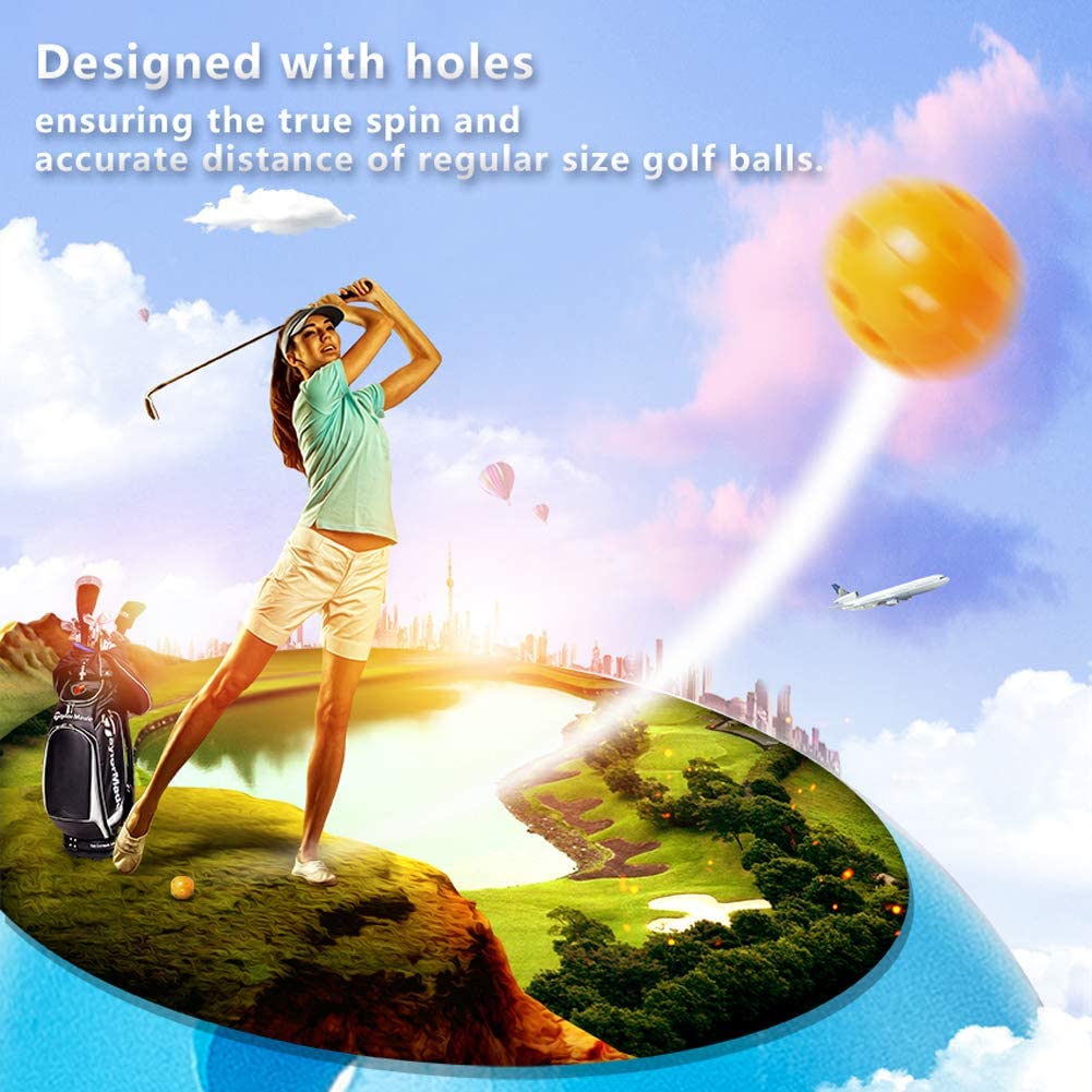 THIODOON 40mm Hollow Plastic Golf Training Balls( White )