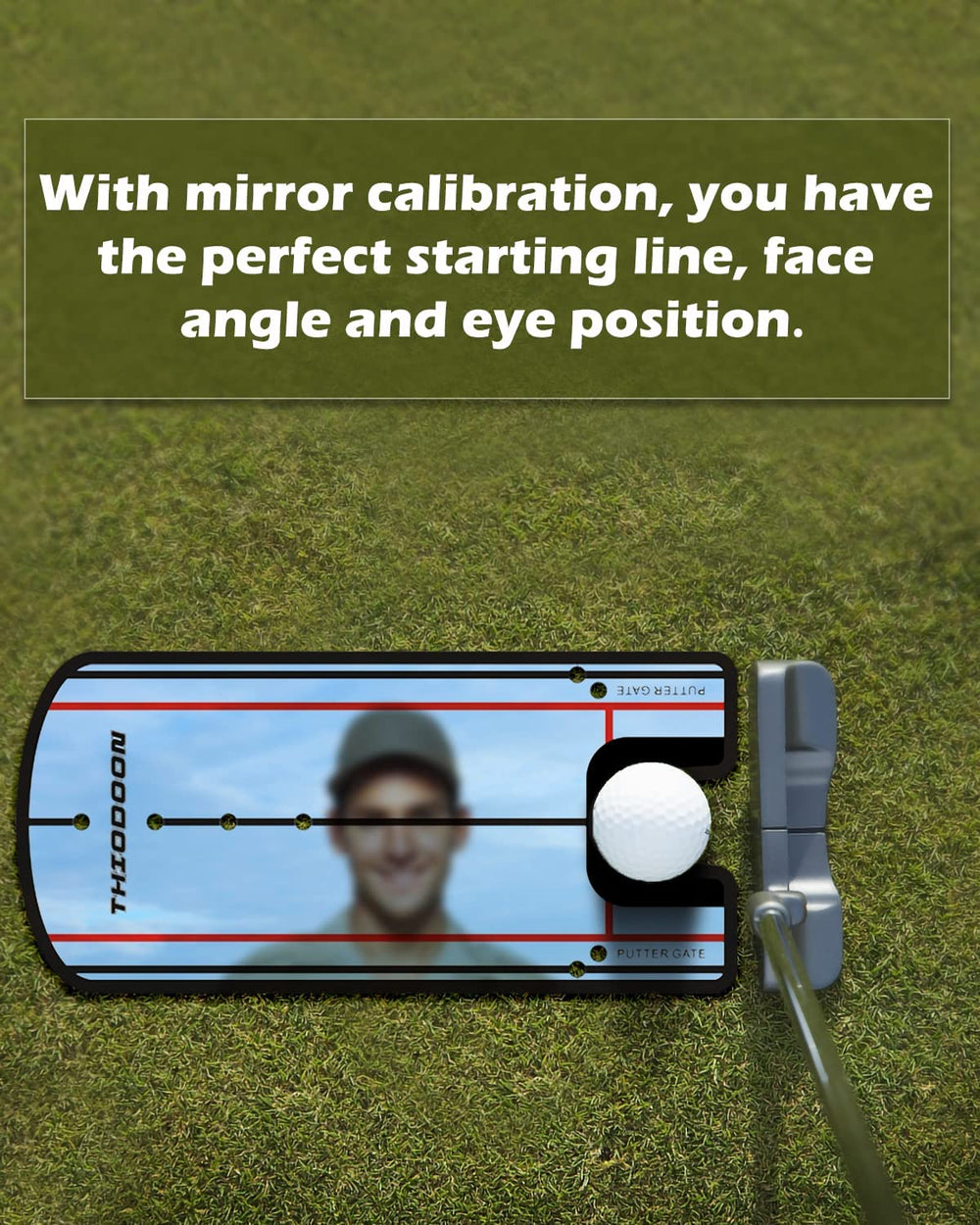 THIODOON Golf Putting Alignment Mirror with Golf Putter Line Putting Mirror