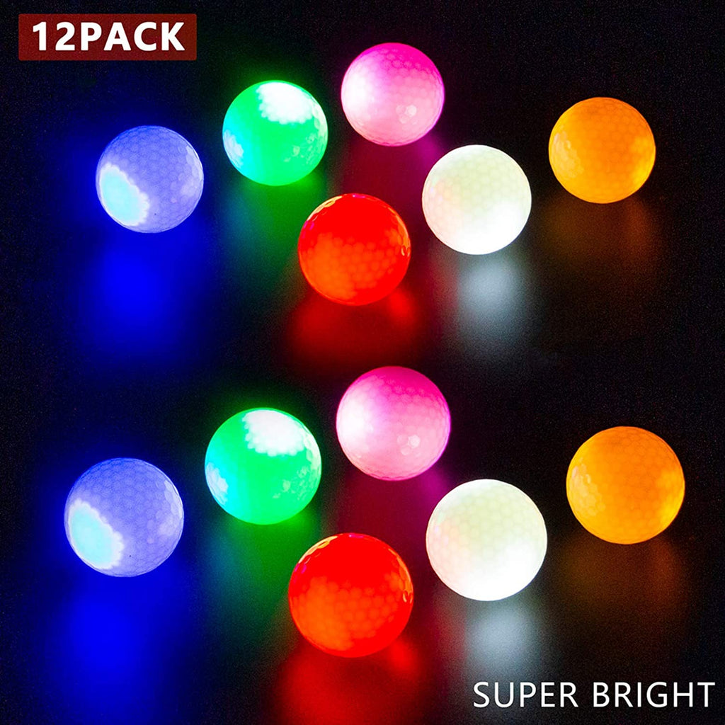 THIODOON LED Golf Balls for Night Sports (12 Pack)