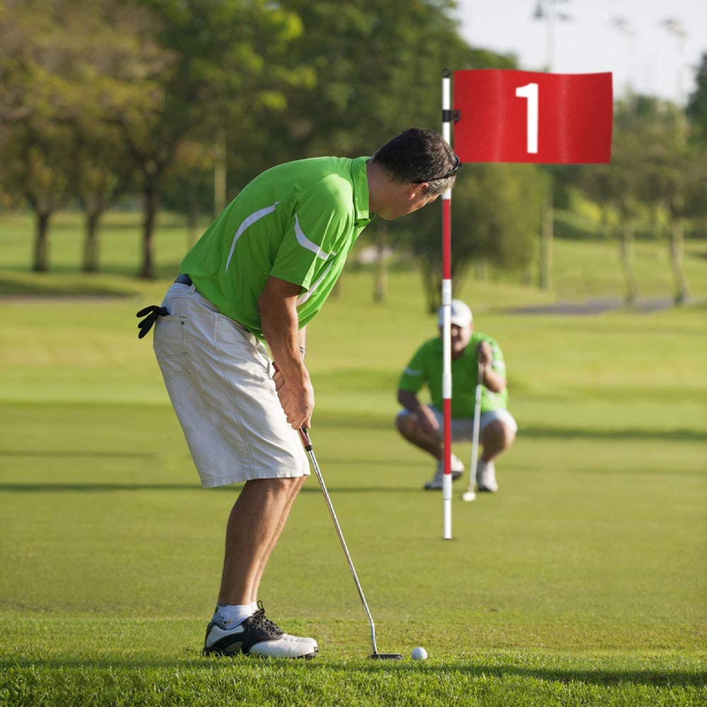 THIODOON 6FT Golf Flagstick For Yard Pro Detachable Golf Hole Cup And Flag